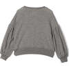 Floral Applique Sweater, Gray - Sweatshirts - 2