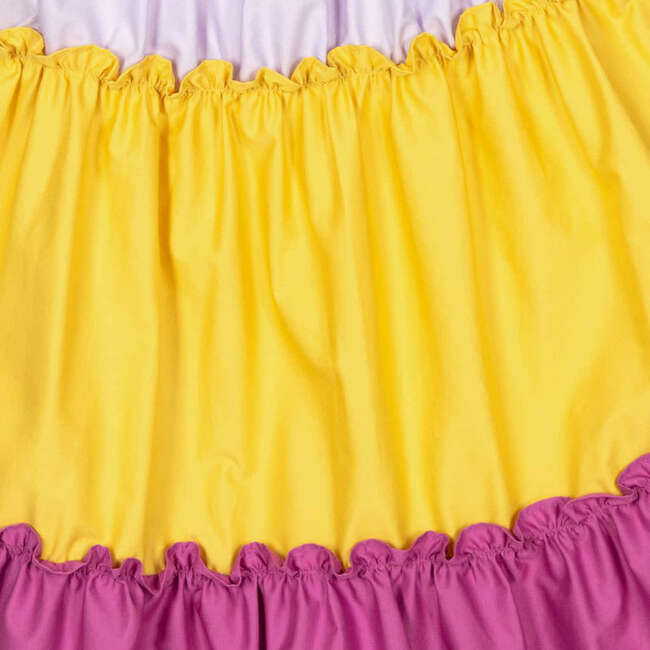 Sleeveless Poplin Ruffle Dress, Multicolor - Dresses - 5