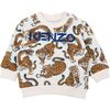 Pop Tiger Sweatshirt, Off White - Sweatshirts - 1 - thumbnail