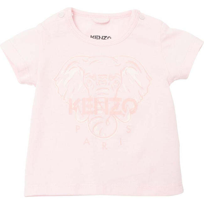 Elephant Logo T-Shirt, Pink - Tees - 1