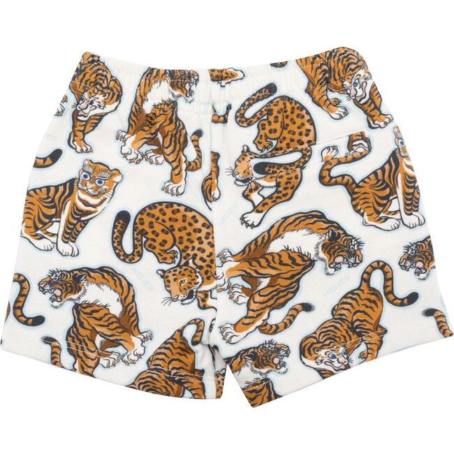 Pop Tiger Shorts, Off White - Shorts - 1