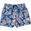 Pop Tiger Swim Shorts, Blue - Swim Trunks - 1 - thumbnail