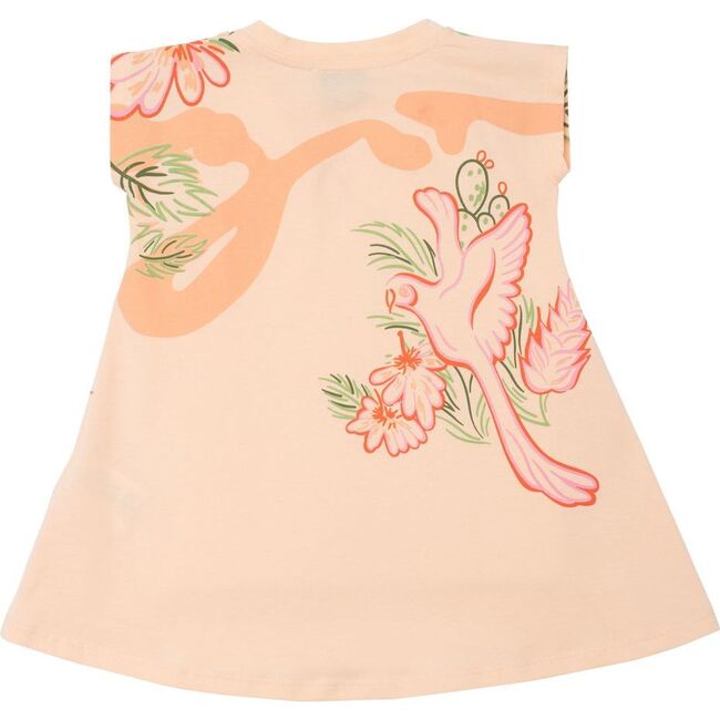 Peach Animal Graphic Dress, Pink