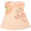 Peach Animal Graphic Dress, Pink - Dresses - 2 - thumbnail