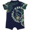 Jungle Polo Bodysuit, Navy - Bodysuits - 2