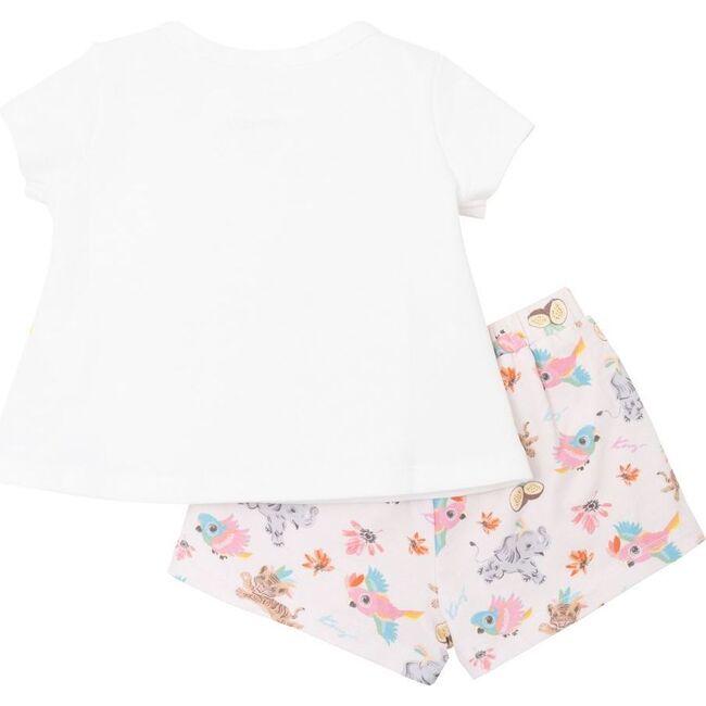 Baby Animals Graphic Outfit, White