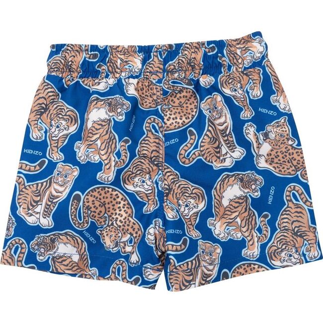 Pop Tiger Swim Shorts, Blue