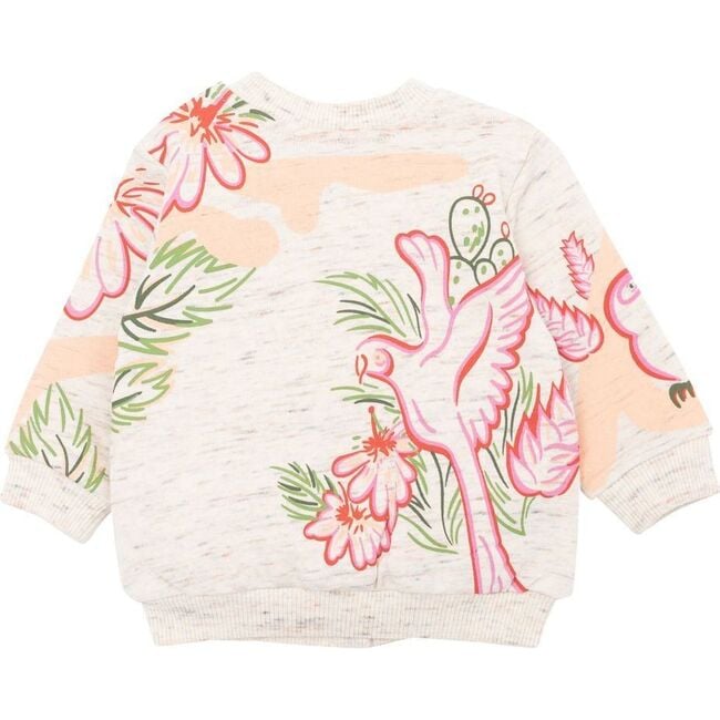 Animal Graphic Cardigan, Off White - Cardigans - 3