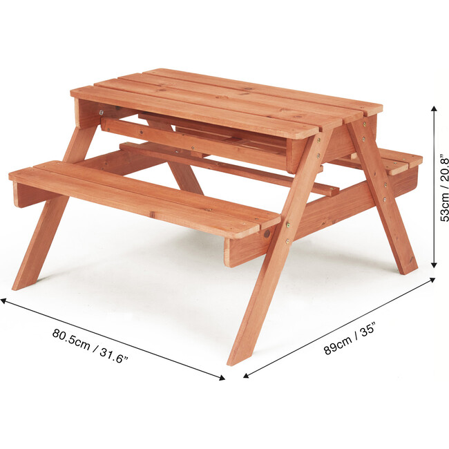 Outdoor Oasis Table & Chairs Set, Warm Cherry - Play Tables - 7