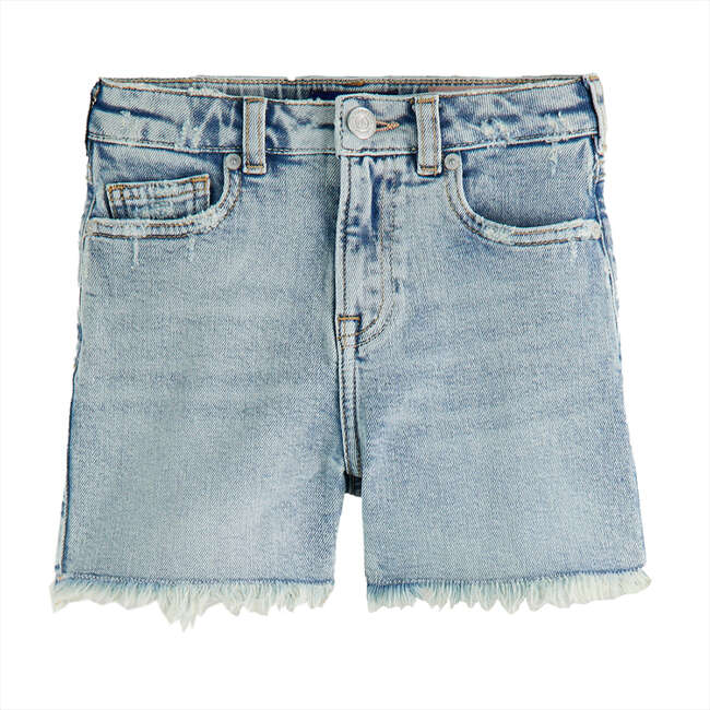 Bleach Denim Shorts, Blue - Shorts - 1
