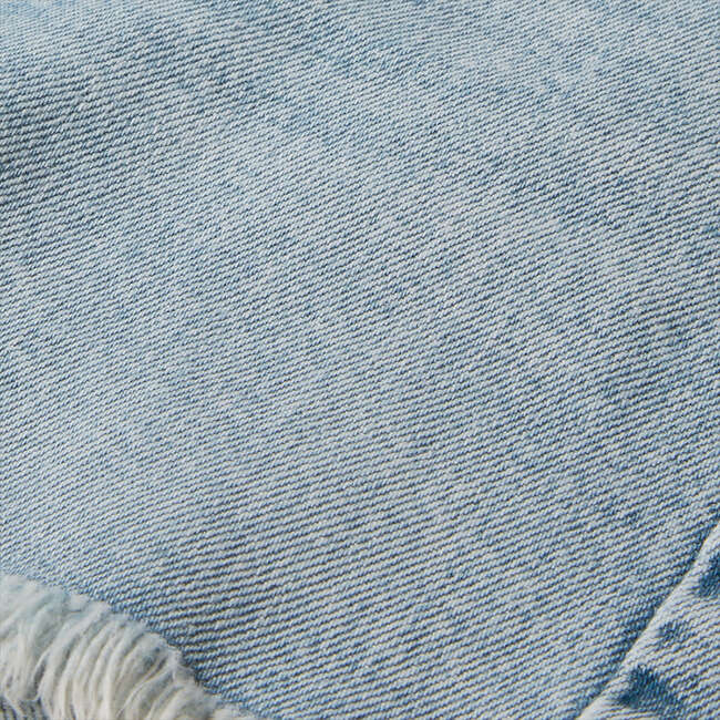 Bleach Denim Shorts, Blue - Shorts - 3