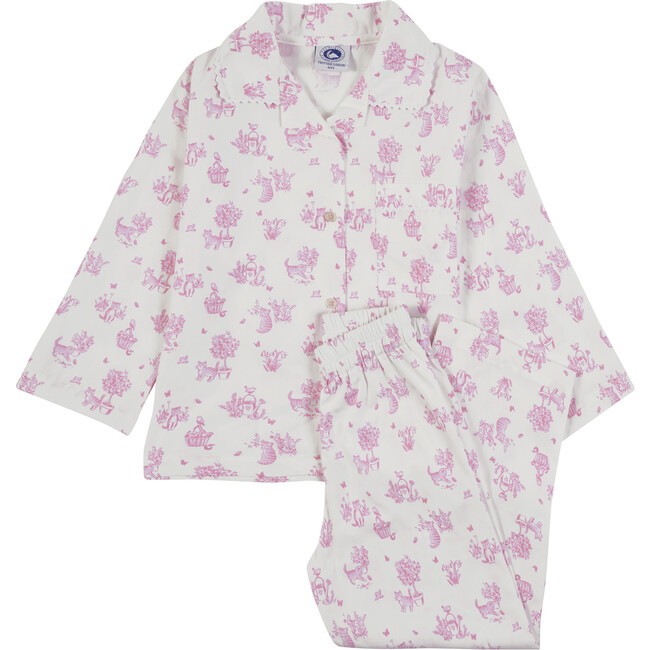 Kitten Pajama, Pink / Cat Print