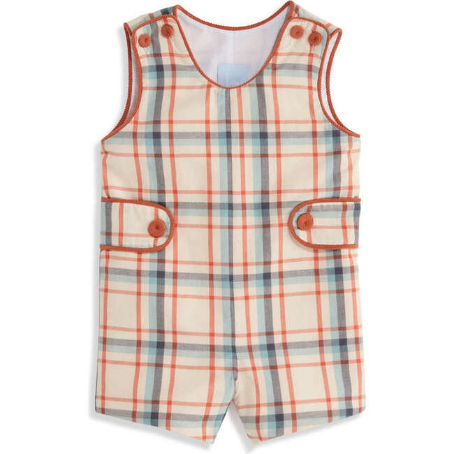 Side Tab John John, Baker Plaid - Rompers - 1
