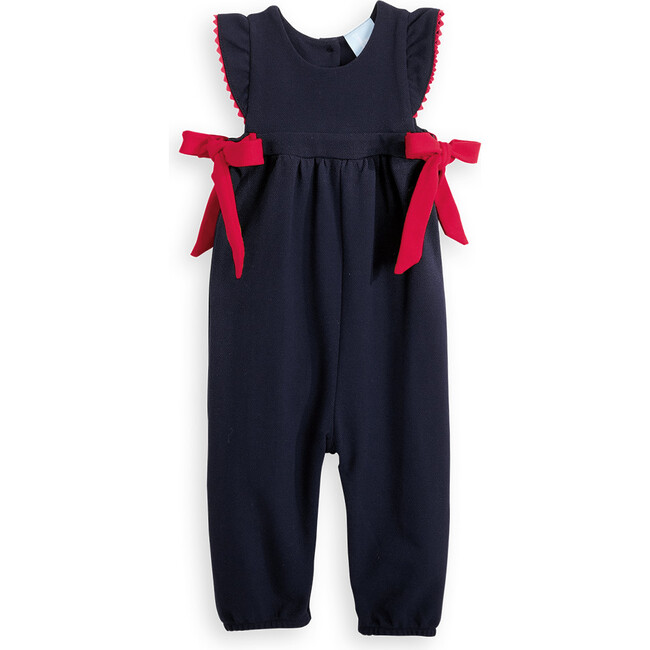 Pique Jersey Berkley Overall, Navy with Red - Overalls - 1