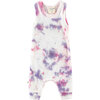 Baby Splatter Loop Terry Tank Romper, Pink/Purple Splatter - Rompers - 1 - thumbnail