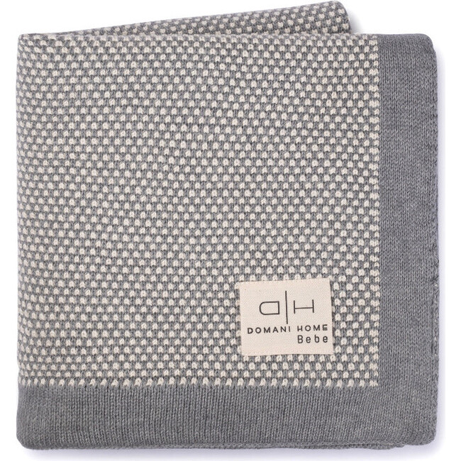 Stipple Blanket, Gray - Blankets - 1