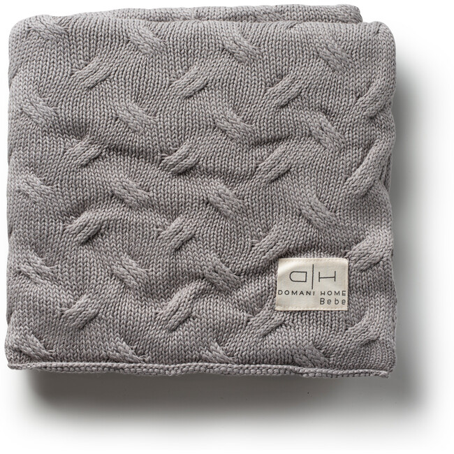 Waves Baby Blanket, Gray - Blankets - 1