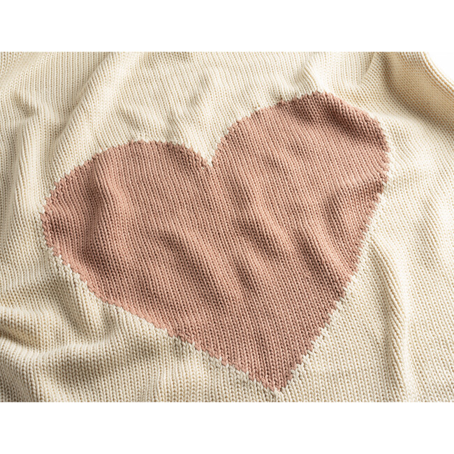 Heart Blanket, Blush - Blankets - 2