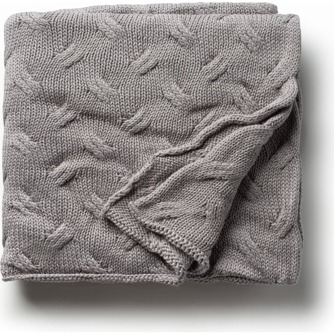 Waves Baby Blanket, Gray - Blankets - 3