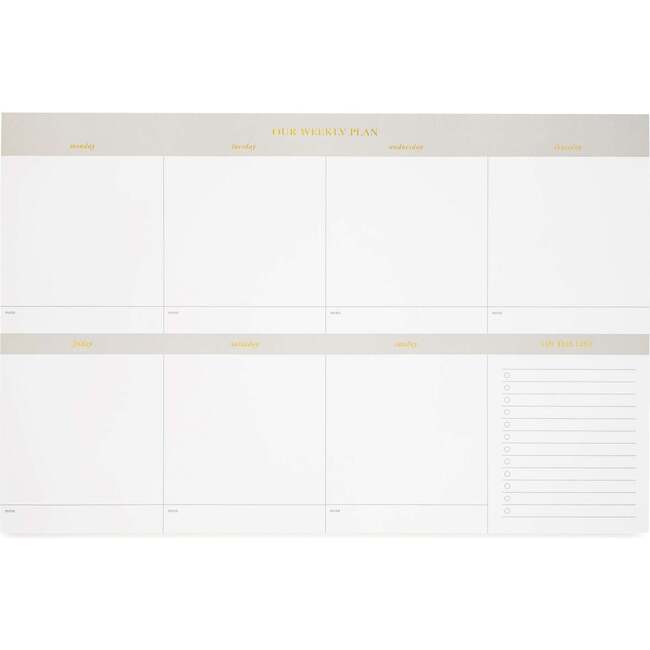 Weekly Planning Pad, Grey