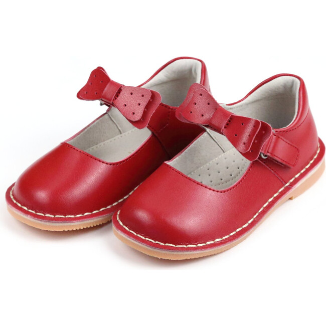 Iris Bow Strap Mary Jane, Red - Mary Janes - 1