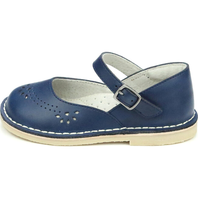 Antonia Classic Leather Mary Jane, Navy - L'Amour Shoes | Maisonette