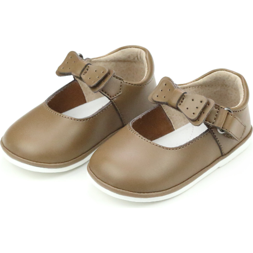 Baby Ava Bow Strap Mary Jane, Mocha - Mary Janes - 1