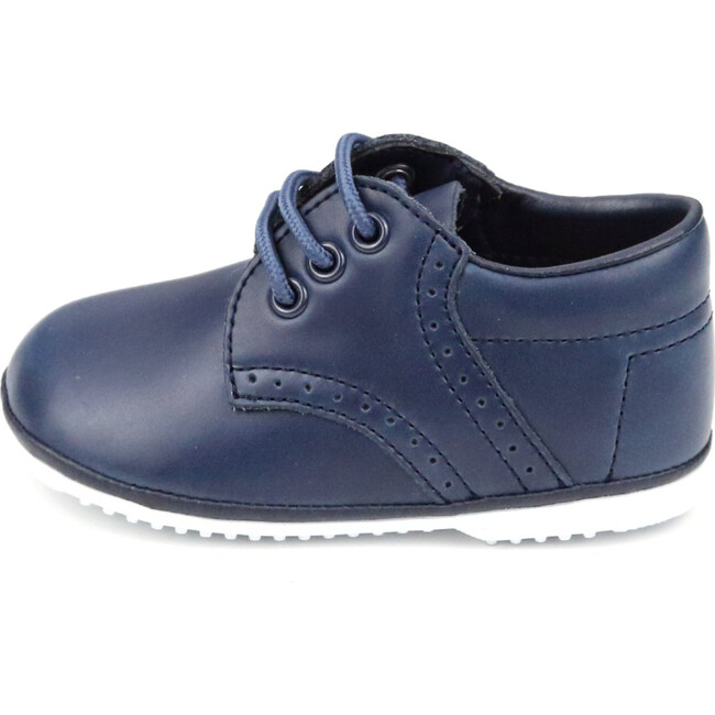 Baby James Leather Lace Up Shoe, Navy