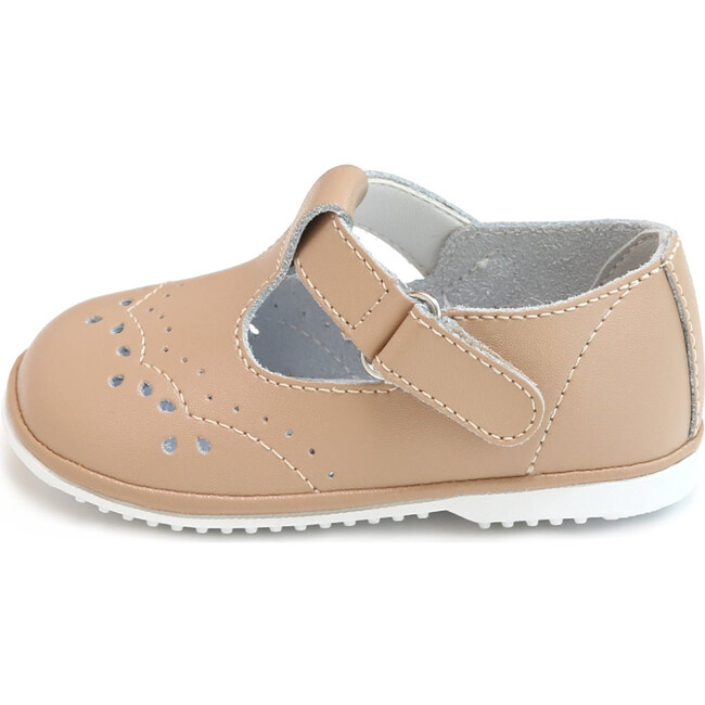 Baby Birdie Leather T-Strap Mary Jane, Latte