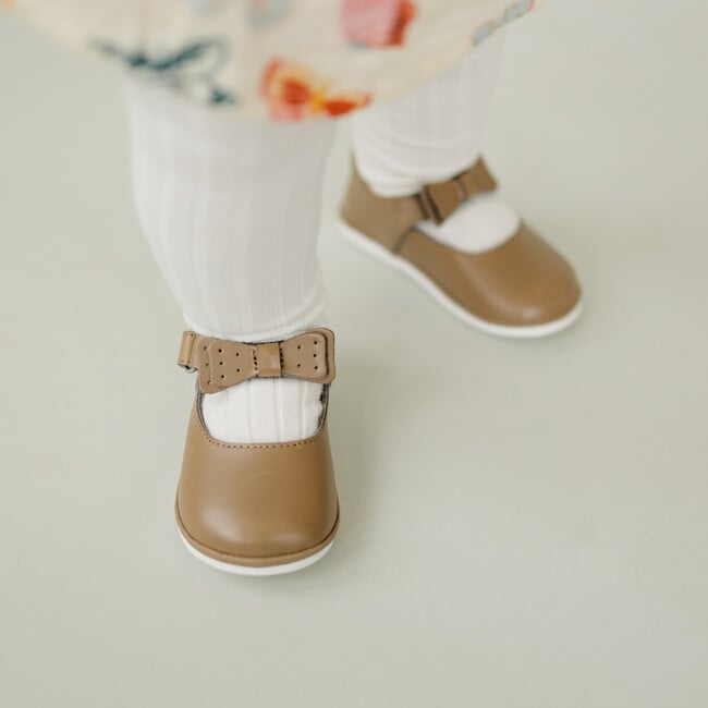 Baby Ava Bow Strap Mary Jane, Mocha - Mary Janes - 3