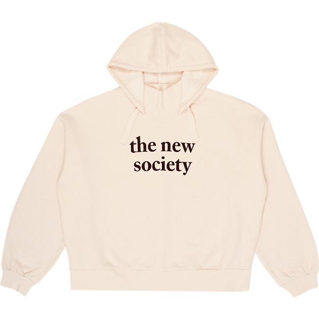 Women's Logo Flock Hoodie, Sand