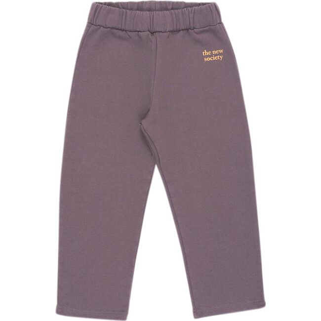 Logo Flock Jogging, Burgundy - Pants - 1