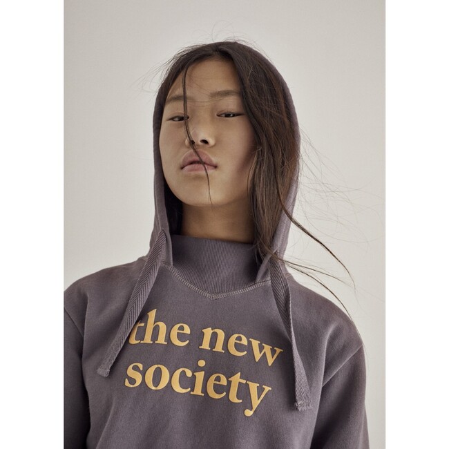 Logo Flock Hoodie, Burgundy - Sweaters - 3
