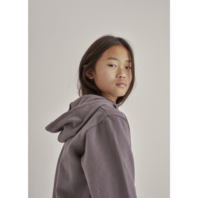 Logo Flock Hoodie, Burgundy - Sweaters - 4
