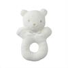 Velour Rattle Ring, White - Rattles - 1 - thumbnail