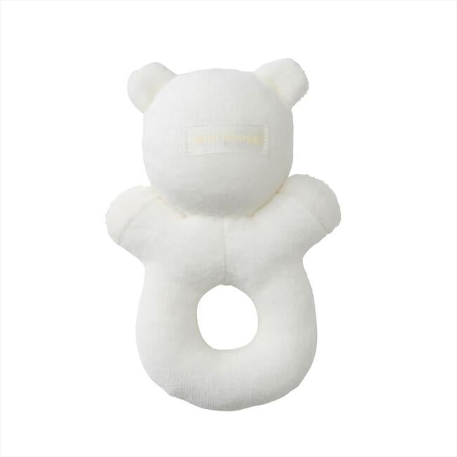 Velour Rattle Ring, White - Rattles - 2