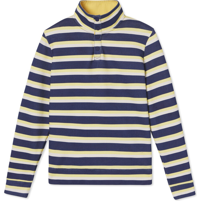 Hollis Snap Placket Pullover, Essex Stripe - Sweaters - 1