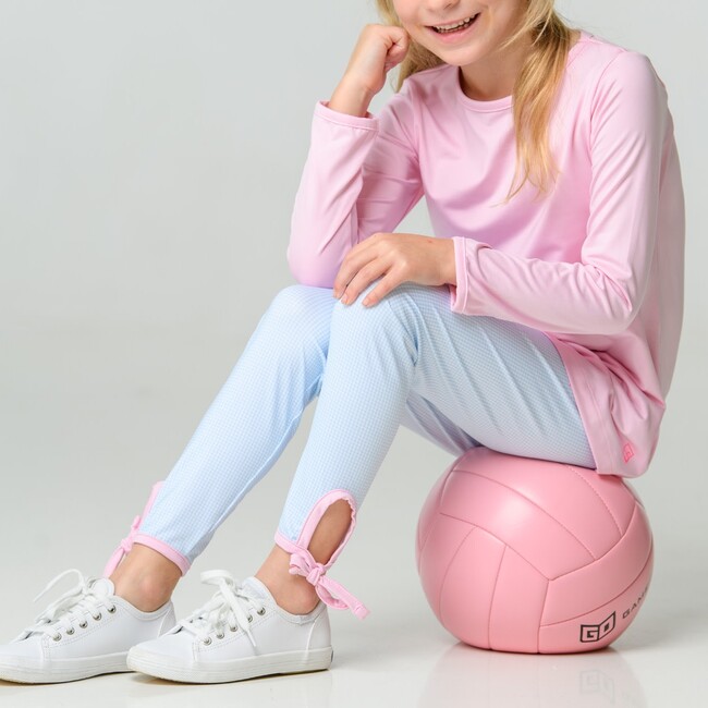 Avery Legging, BlueMG & Pink - Leggings - 2
