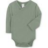 Classic Long Sleeve Kimono Bodysuit, Thyme - Onesies - 1 - thumbnail