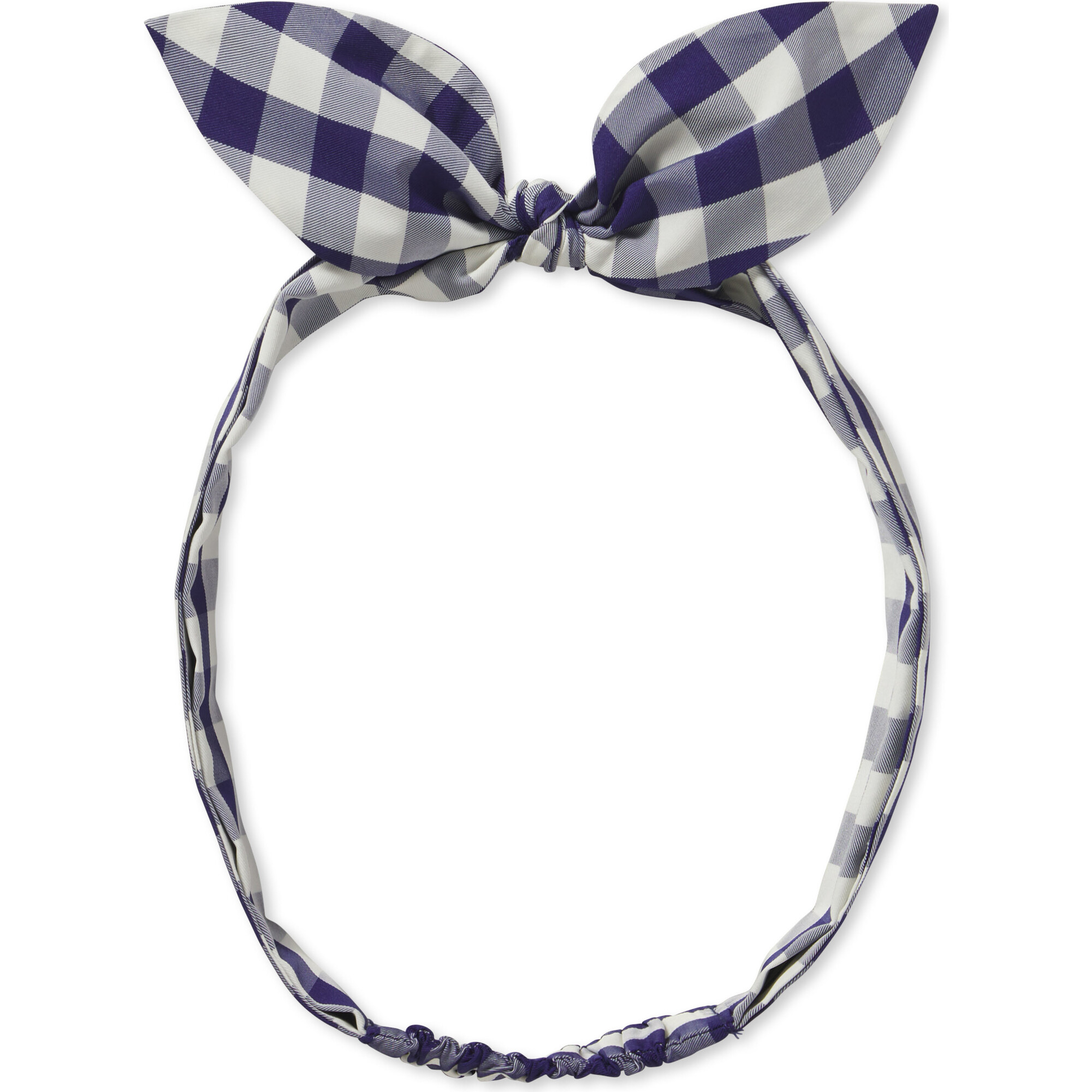 Tie Headband Midnight Gingham Taffeta, Plaid - Hair Accessories - 1