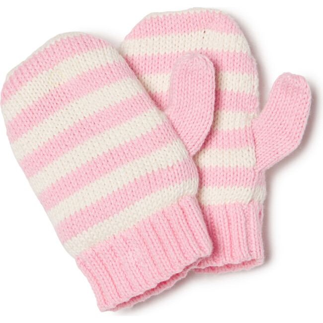 Cole Winter Hat and Glove Stripe Set, Lilly's Pink