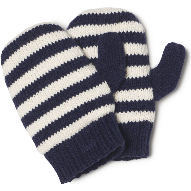 Cole Winter Hat and Glove Stripe Set, Blue Ribbon - Mixed Accessories Set - 3