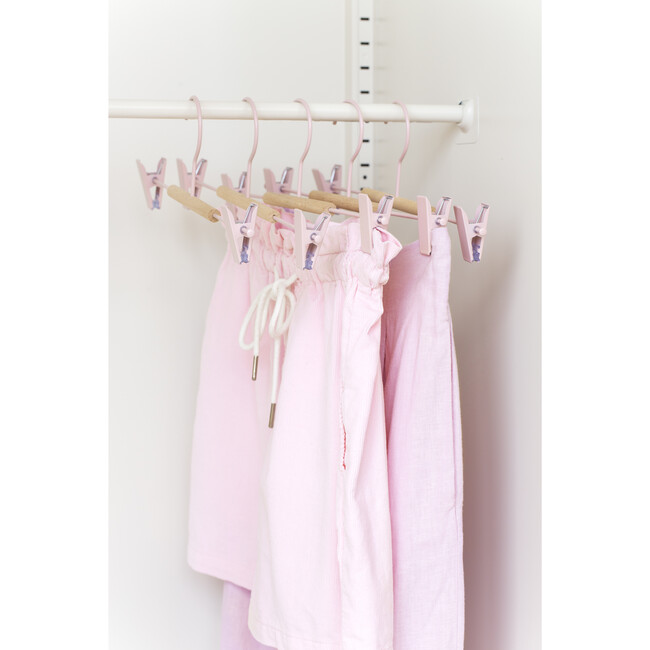 Kids Clip Hangers, Blush - Storage - 2
