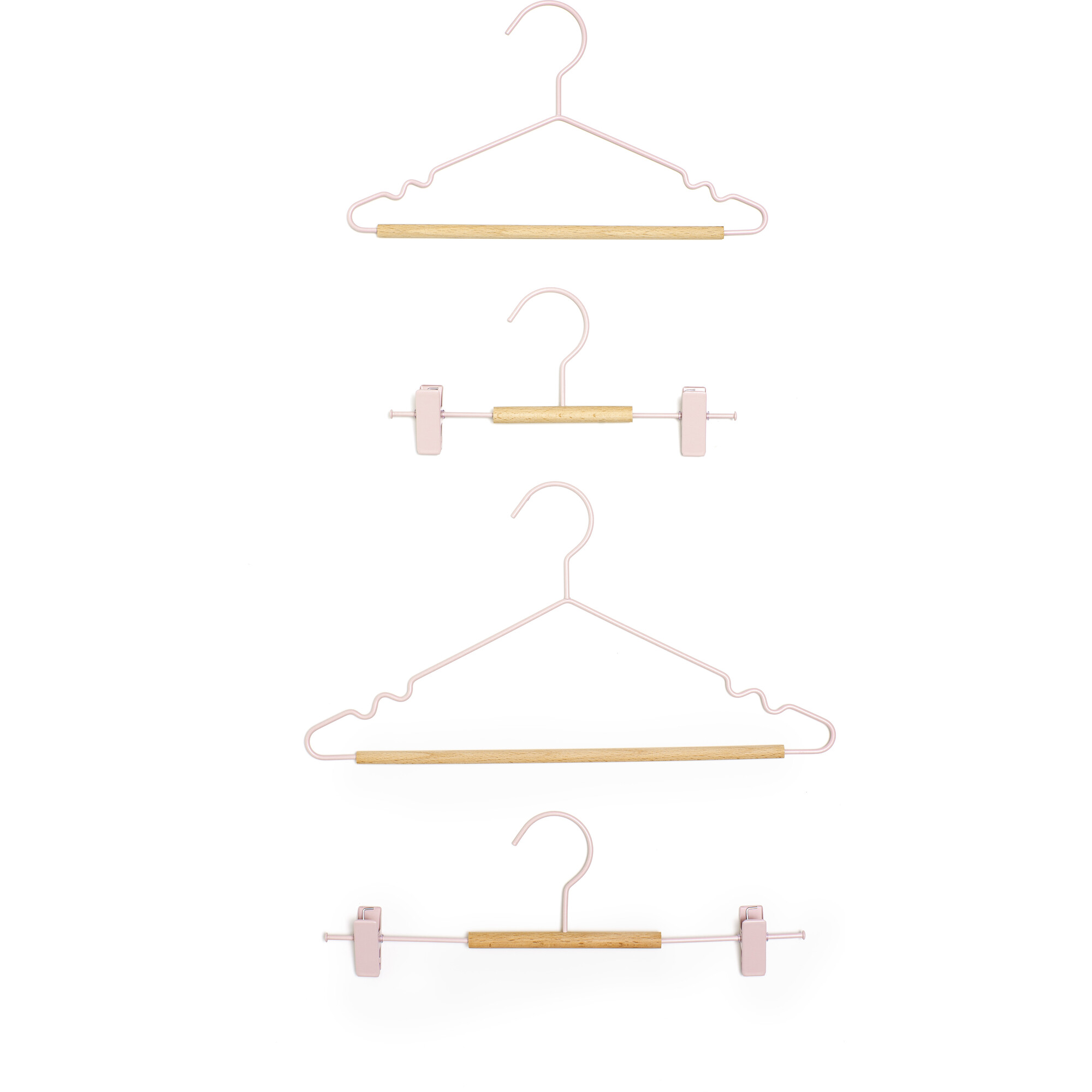 Mustard Made Hangers in Blush - Adult Metal Clothes Hangers