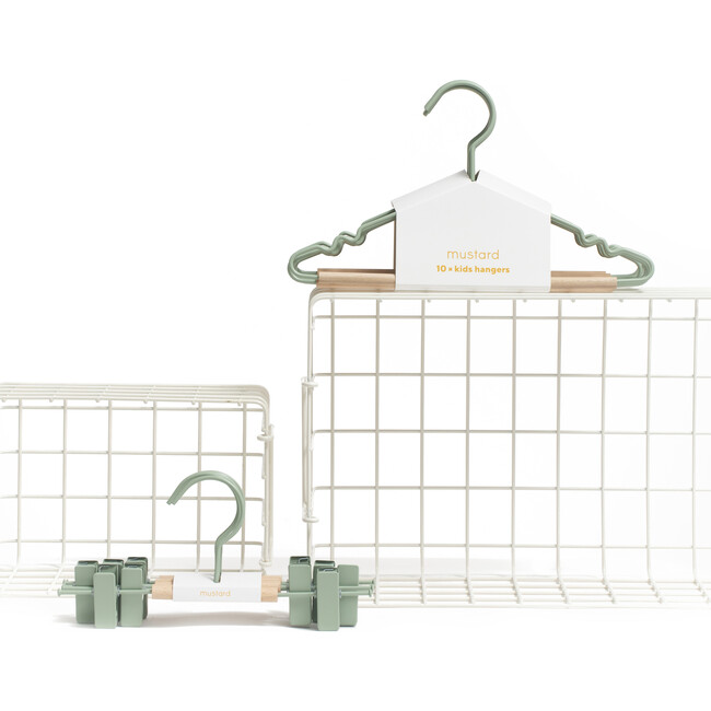 Kids Clip Hangers, Sage - Storage - 3