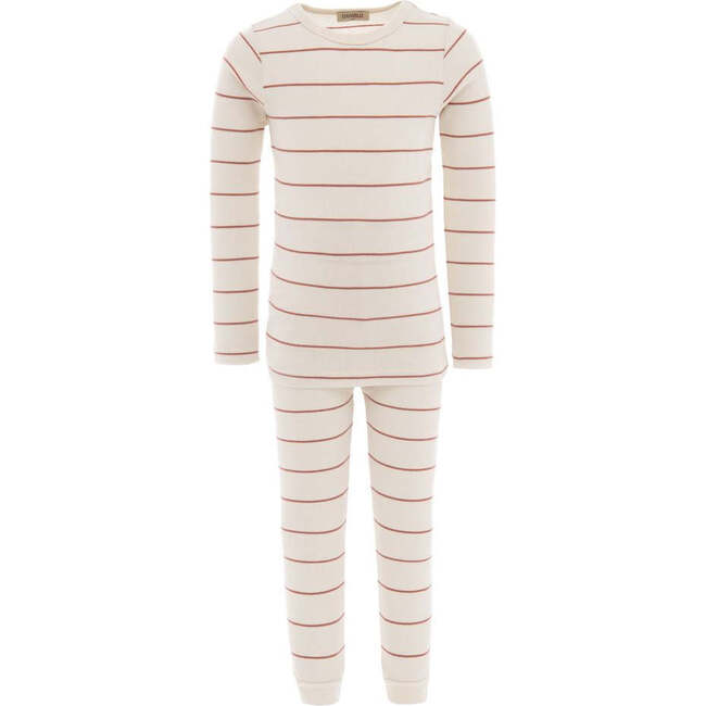 Striped Modal Outfit, Beige