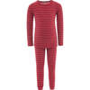 Striped Modal Outfit, Red - Mixed Apparel Set - 1 - thumbnail