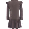 Faded Modal Ruffle Dress, Plum - Dresses - 2