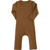 LS Modal Romper, Brown - Bodysuits - 2