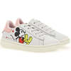 Mickey Tab Laced Sneakers, White - Sneakers - 1 - thumbnail